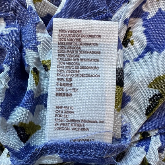 Free People White Blue Love Letter Tunic Bohemian Floral Size Medium - Picture 7 of 15